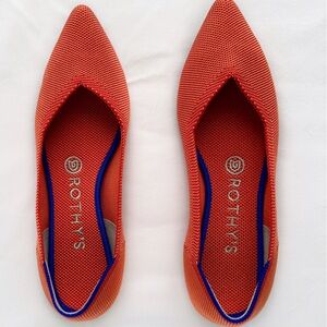 Rothy’s The Point Flat 7.5 Orange